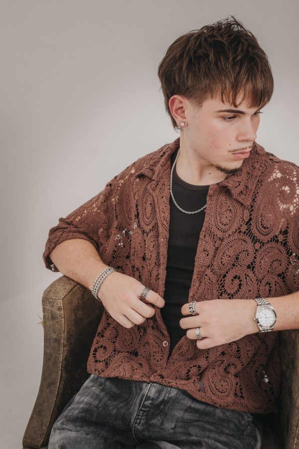 Brown Paisley Button-Up - Image 3