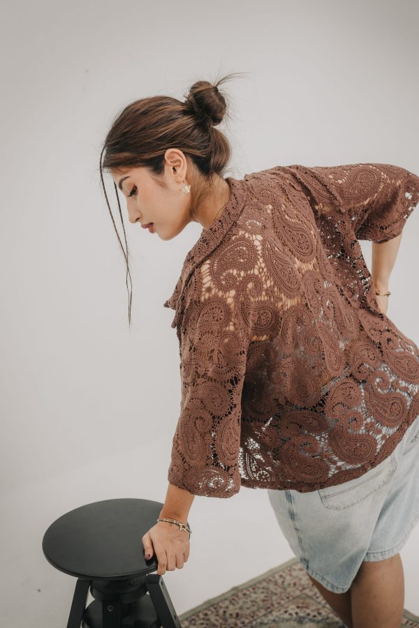 Brown Paisley Button-Up - Image 4